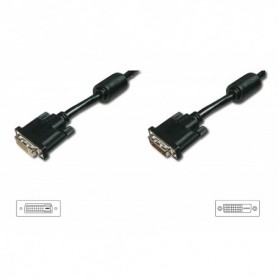 Cable de extensión DVI, DVI(24+1), 2x ferrit M/F, 3.0m, DVI-D Dual Link, negro