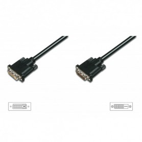 DVI extension cable, DVI(24+1) M/F, 3.0m, DVI-D Dual Link, negro
