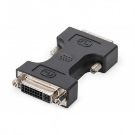 DVI adaptador, DVI(24+1) - DVI(24+5) M/F,  DVI-D dual link, negro