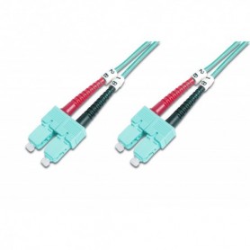 Cable de conexión de fibra óptica DIGITUS, SC a SC multimode 50/125 µ, Duplex Longitud de 1m, clase OM3