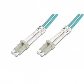 Cable de conexión DIGITUS de fibra óptica, LC a LC multimode 50/125 µ, Duplex Longitud de 15m, clase OM3