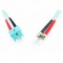 Cable de conexión de fibra óptica DIGITUS, ST a SC multimode 50/125 µ, Duplex Longitud de 1m, clase OM3