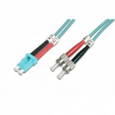 Cable de conexión de fibra óptica DIGITUS, LC a ST multimode 50/125 µ, Duplex Longitud de 10m, clase OM3