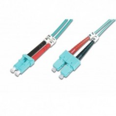 Cable de conexión DIGITUS de fibra óptica, LC a SC multimode 50/125 µ, Duplex Longitud de 3m, clase OM3
