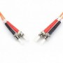 Cable de conexión de fibra óptica DIGITUS, ST a ST multimode 50/125 µ, Duplex Longitud de 2 m