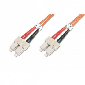 Cable de conexión de fibra óptica DIGITUS, SC a SC multimode, OM2, 50/125 µ, Duplex Longitud de 1m