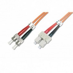 Cable de conexión de fibra óptica DIGITUS, ST a SC multimode, OM2, 50/125 µ, Duplex Longitud de 2 m