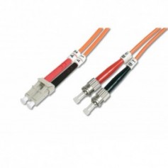 Cable de conexión de fibra óptica DIGITUS, LC a ST multimode, OM2, 50/125 µ, Duplex Longitud de 2 m