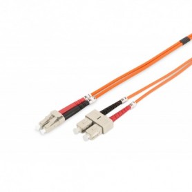 Cable de conexión DIGITUS de fibra óptica, LC a SC multimode, OM2, 50/125 µ, Duplex Longitud de 5m