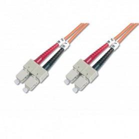 Cable de conexión de fibra óptica DIGITUS, SC a SC multimode, OM1, 62.5/125 µ, Duplex Longitud de 1m