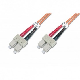 Cable de conexión de fibra óptica DIGITUS, SC a SC multimode, OM1, 62.5/125 µ, Duplex Longitud de 10m