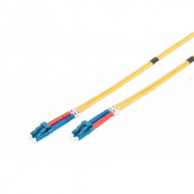 Cable de conexión DIGITUS de fibra óptica, LC a LC OS2, modo único 09/125 µ, Duplex, Longitud de 5m