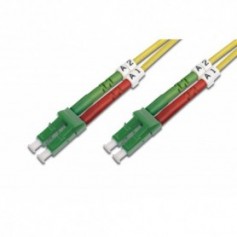Cable de conexión de fibra óptica DIGITUS LC (APC) a LC (APC), modo único 09/125 µ, Duplex, Longitud de 2 m