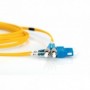 Cable de conexión de fibra óptica DIGITUS, ST a SC OS2, modo único 09/125 µ, Duplex, Longitud de 10m
