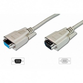 Cable alargador para monitor VGA, HD15 M/F, 1.8m, 3CF/4C, be