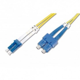 Cable de conexión DIGITUS de fibra óptica, LC a SC OS2, modo único 09/125 µ, Duplex, Longitud de 2 m