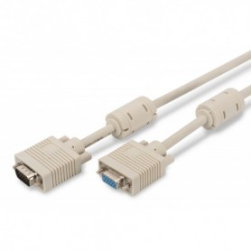Cable alargador para monitor VGA, HD15 M/H, 1,8 m, 3 coax./7C, 2 x ferrito, be