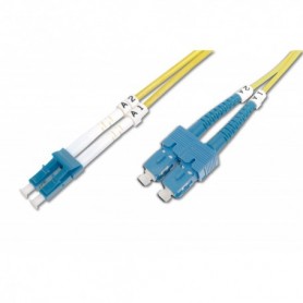 Cable de conexión de fibra óptica DIGITUS SC (APC) a LC (PC), modo único 09/125 µ, Duplex Longitud de 10 m