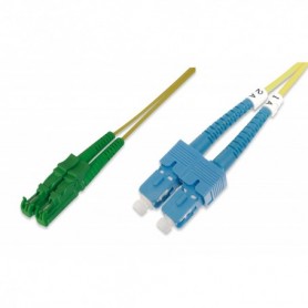 Cable de fibra óptica, E2000 (APC) a SC (PC) modo único 09/125 µ, Duplex, Longitud de 2 m