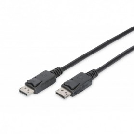 Cable de conexión DisplayPort, DP M/M, 1.0m, w/interlock, Ultra HD 4K, negro