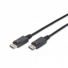 Cable de conexión DisplayPort, DP M/M, 3.0m, w/interlock,  Ultra HD 4K, negro