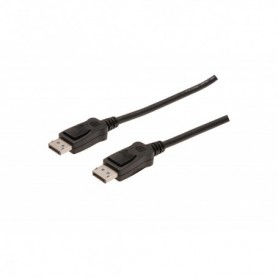Cable de conexión DisplayPort, DP M/M, 1.0m,w/interlock,  Ultra HD 4K, negro