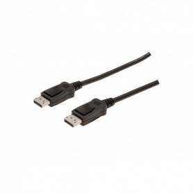 Cable de conexión DisplayPort, DP M/M, 3.0m, w/interlock,  Ultra HD 4K, negro
