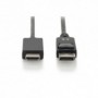 Cable adaptador DisplayPort, DP - HDMI tipo A M/M 2.0m, con enclavamiento. DP 1.2_HDMI 2.0, 4K/60Hz, CE,negro