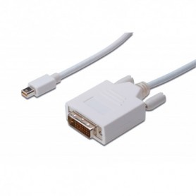 DisplayPort adaptador cable, mini DP - DVI(24+1) M/M, 1.0m, DP 1.1a compatible, CE, we