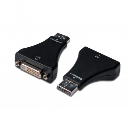 Adaptador DisplayPort, DP - DVI-I (24+5) M/H, con bloqueo, CE,negro