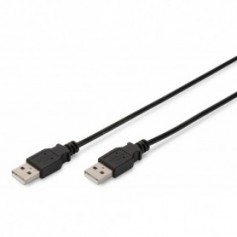 USB 2.0 conexión cable, type A M/M, 3 m, compatible con USB 2.0, negro