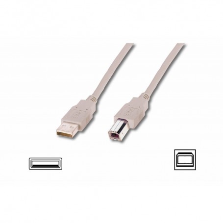 Cable de conexión USB, tipo A - B M/M, 1.8m, USB 2.0 suitable, be