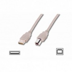 Cable de conexión USB, tipo A - B M/M, 1.8m, USB 2.0 suitable, be