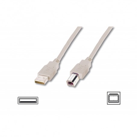 Cable de conexión USB 2.0, tipo A - B M/M 5 m, admite USB 2.0 be