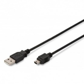 Cable de conexión USB 2.0 , tipo A - mini B (5 pines) M/M, 1,8 m, admite USB 2.0, negro