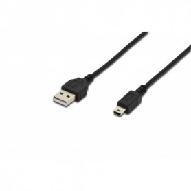 Cable de conexión USB 2.0 , tipo A - mini B (5 pines) M/M, 1,8 m, admite USB 2.0, UL, bl