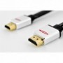 Cable de conexión HDMI Alta velocidad, tipo A M/M, 2,0 m, bl/ ethernet, Ultra-HD cotton, gold, si/bl