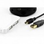 Cable conector USB 2.0, tipo A - mini B macho/macho, 1,8 m, Alta velocidad, tipo A reversible, negro