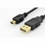 Cable conector USB 2.0, tipo A - mini B macho/macho, 1,8 m, Alta velocidad, tipo A reversible, negro