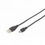 Cable de conexión USB 2.0 , tipo A - mini B (5 pines) M/M, 1,8 m, admite USB 2.0, negro