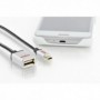 Cable adaptador USB 2.0 OTG, tipo micro B - A macho/hembra, 0,3 m, Alta velocidad, micro B reversible, dorado, negro