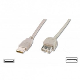 Cable de extensión USB, tipo A M/H, 1,8m, apto para USB 2.0, be