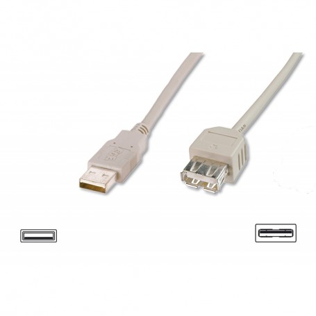 Cable de extensión USB 2.0, tipo A M/F, 3.0m, conforme a USB 2.0 be