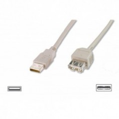Cable de extensión USB 2.0, tipo A M/F, 3.0m, conforme a USB 2.0 be
