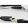 Cable adaptador USB 3.0 Y, tipo 2 x A - A M/M/H, 0,3 m, Super Speed, dorado, negro