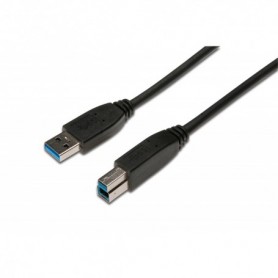 Cable de conexión USB 3.0, tipo A - B M/M, 1.8m, USB 3.0, negro