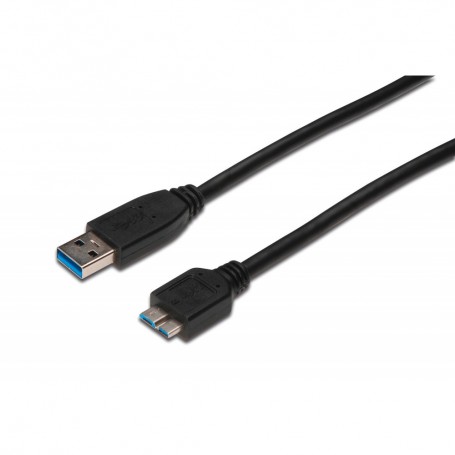 Cable de conexión USB 3.0, tipo A - micro B M/M, 1.0m, USB 3.0, negro