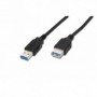 Cable de extensión USB 3.0, tipo A M/F, 1.8m, USB 3.0, negro
