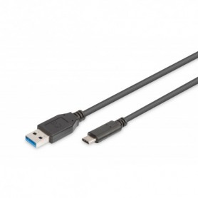 USB Type-C conexión cable, type C to A M/M, 1.0m, 3A, 5GB, 3.0 Version, bl