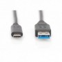 USB Type-C conexión cable, type C to A M/M, 1.0m, 3A, 5GB, 3.0 Version, bl